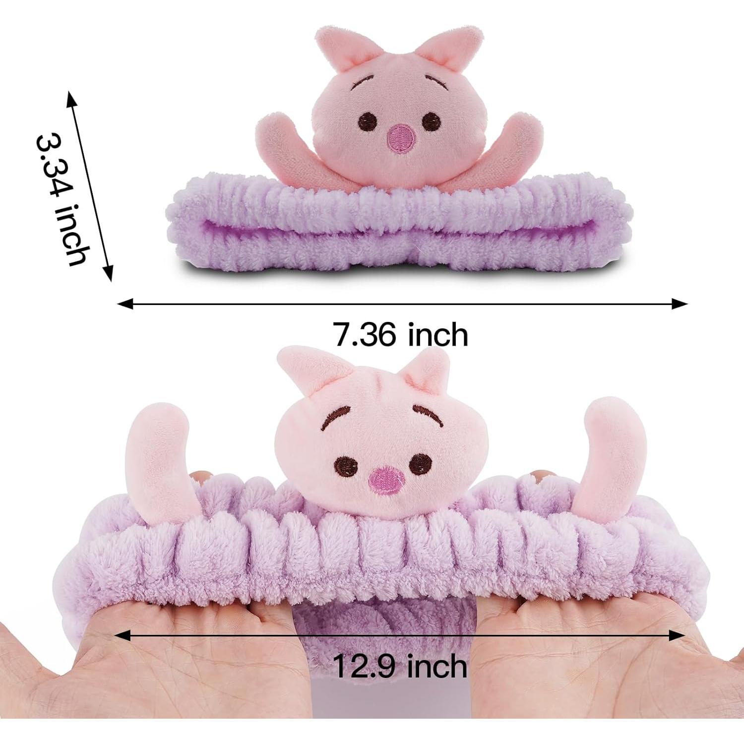 Diadema de Lavado Facial Hofar Morado con Felpa Coral