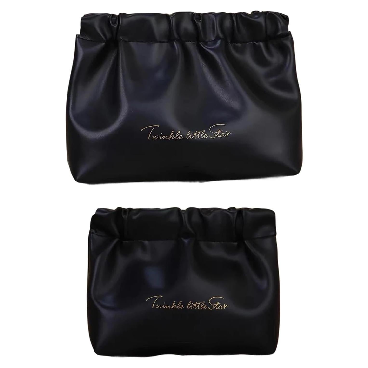 Estuche de Maquillaje Duleylv 2 Piezas Negro Impermeable