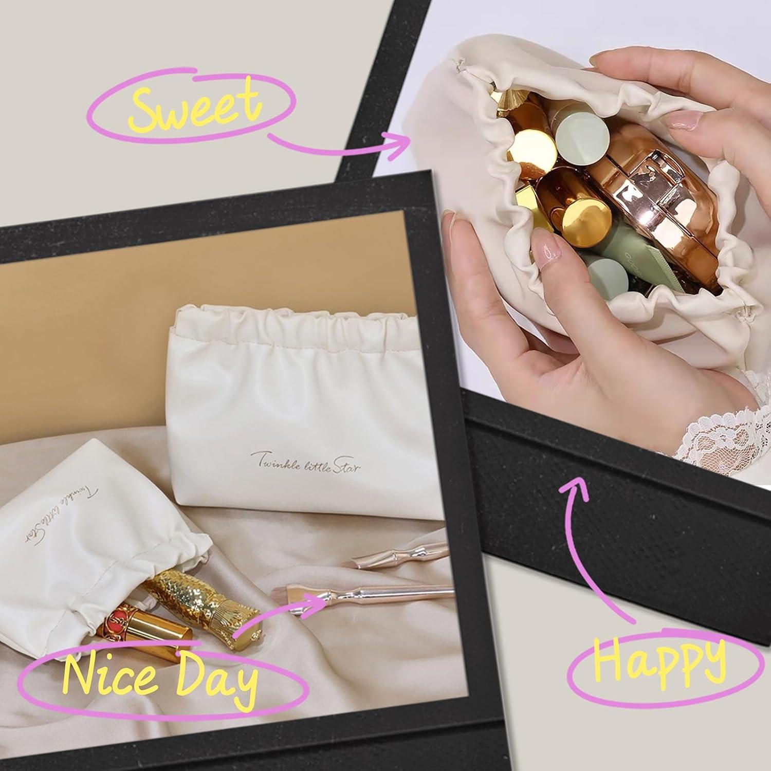 Estuche de Maquillaje Duleylv 2 Piezas Negro Impermeable