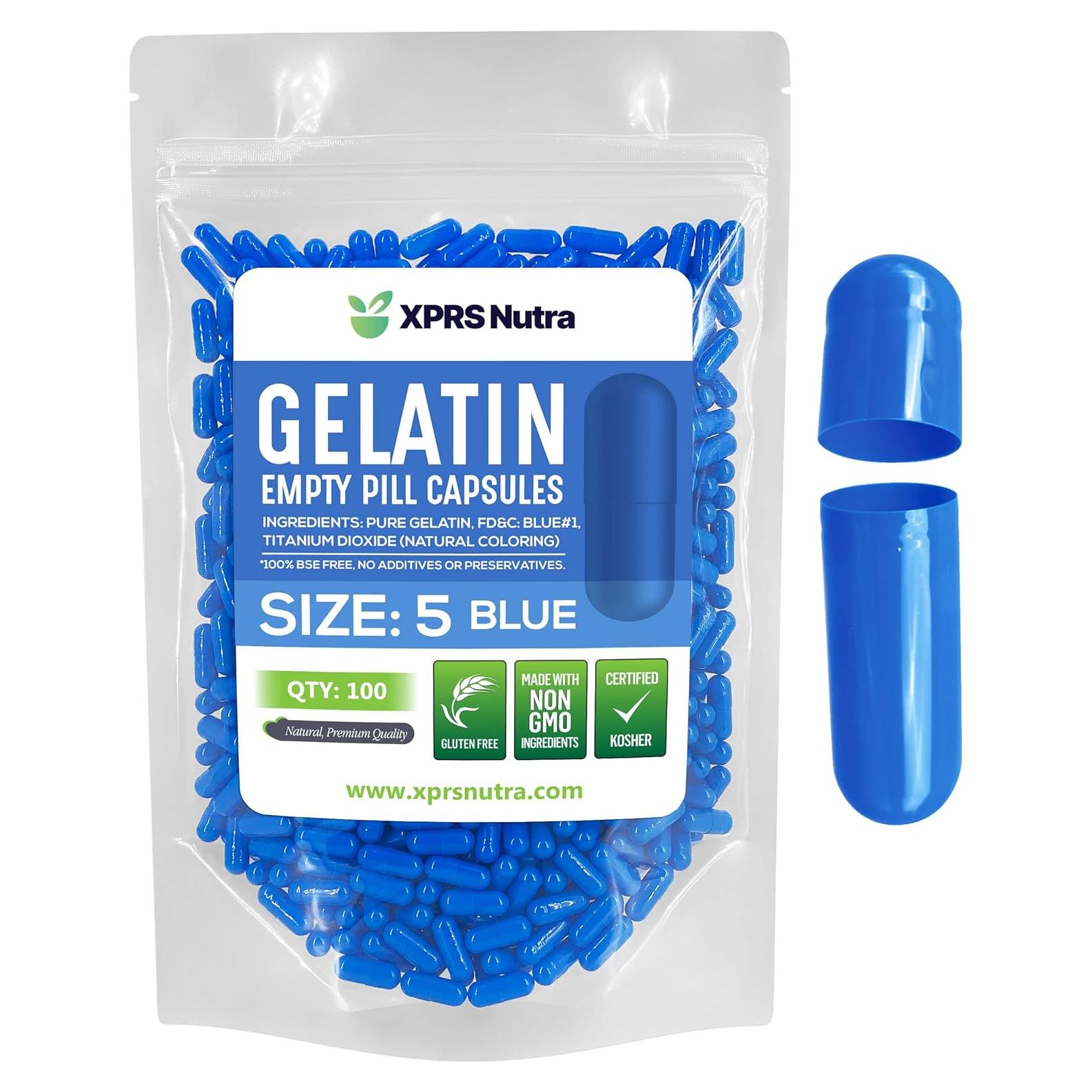 Cápsulas Vacías de Gelatina Tamaño 5 XPRS Nutra - 100 Unidades