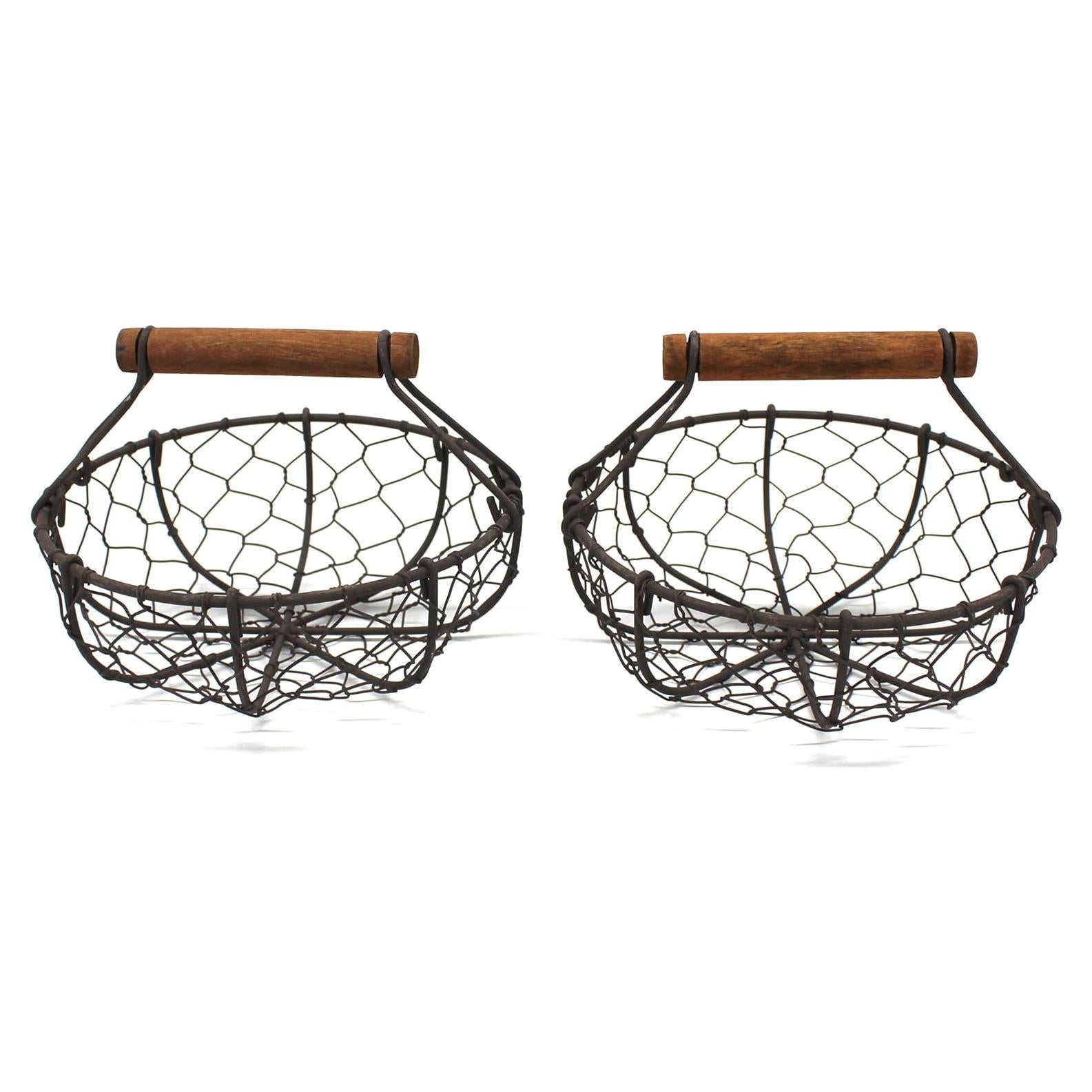 Cestas de Alambre para Huevos CVHOMEDECO Set de 2 Redondas