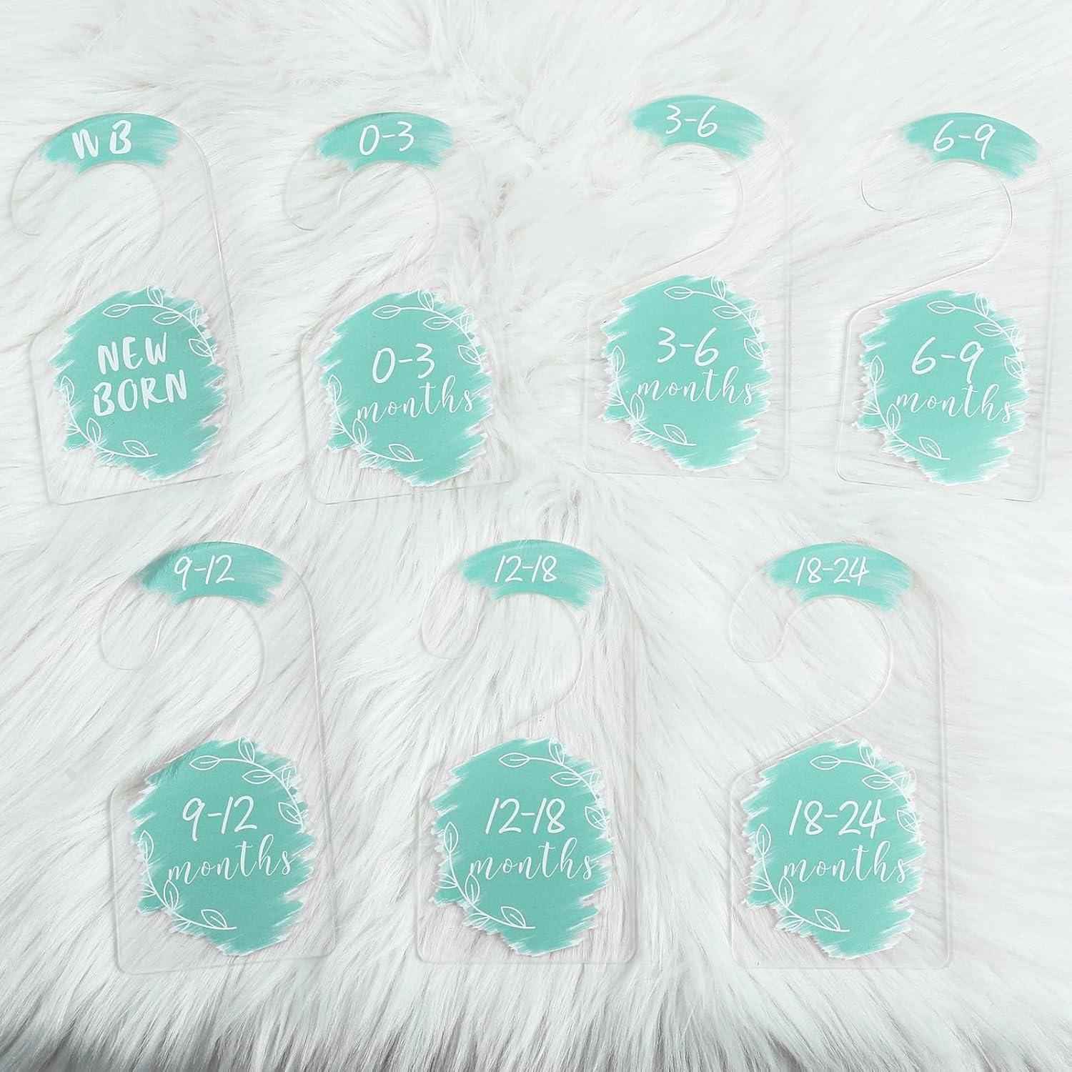 Separadores de Armario para Bebés Whaline 7 Pcs Acrílico Azul