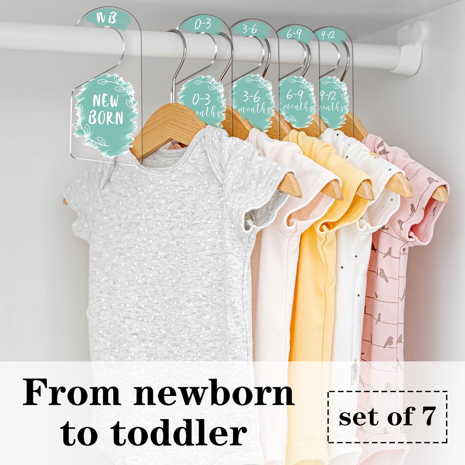 Separadores de Armario para Bebés Whaline 7 Pcs Acrílico Azul