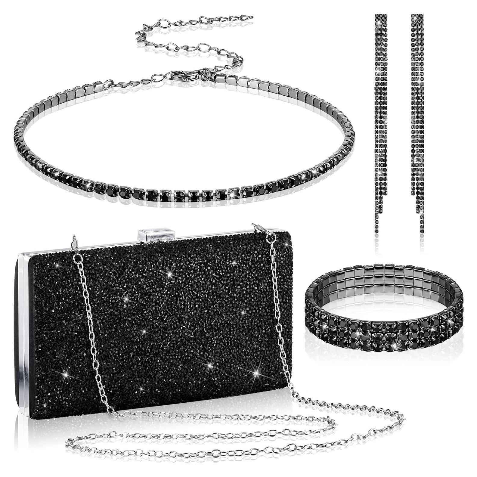 Conjunto de Joyería para Mujer Kigeli: Bolso, Collar, Pendientes y Pulsera