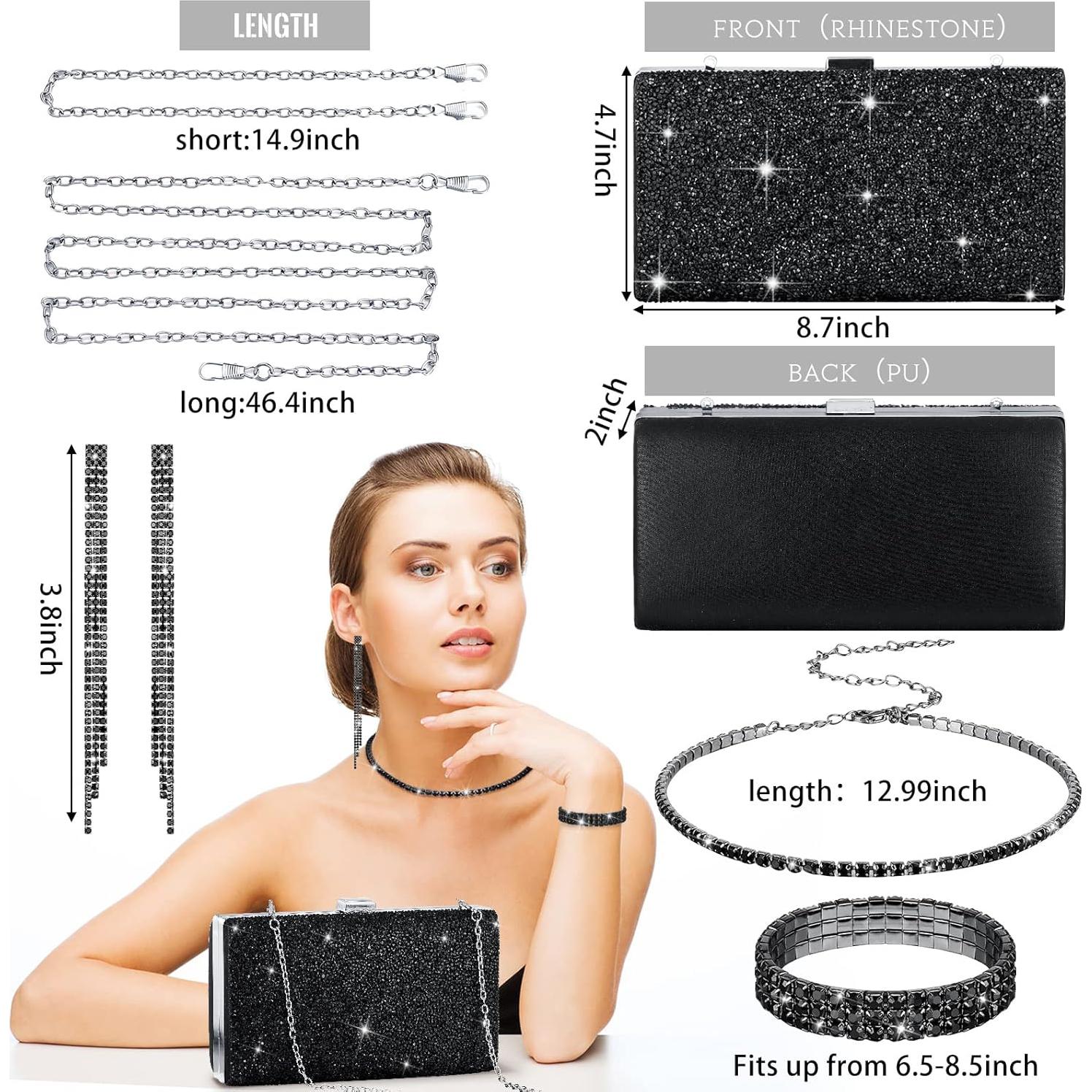 Conjunto de Joyería para Mujer Kigeli: Bolso, Collar, Pendientes y Pulsera