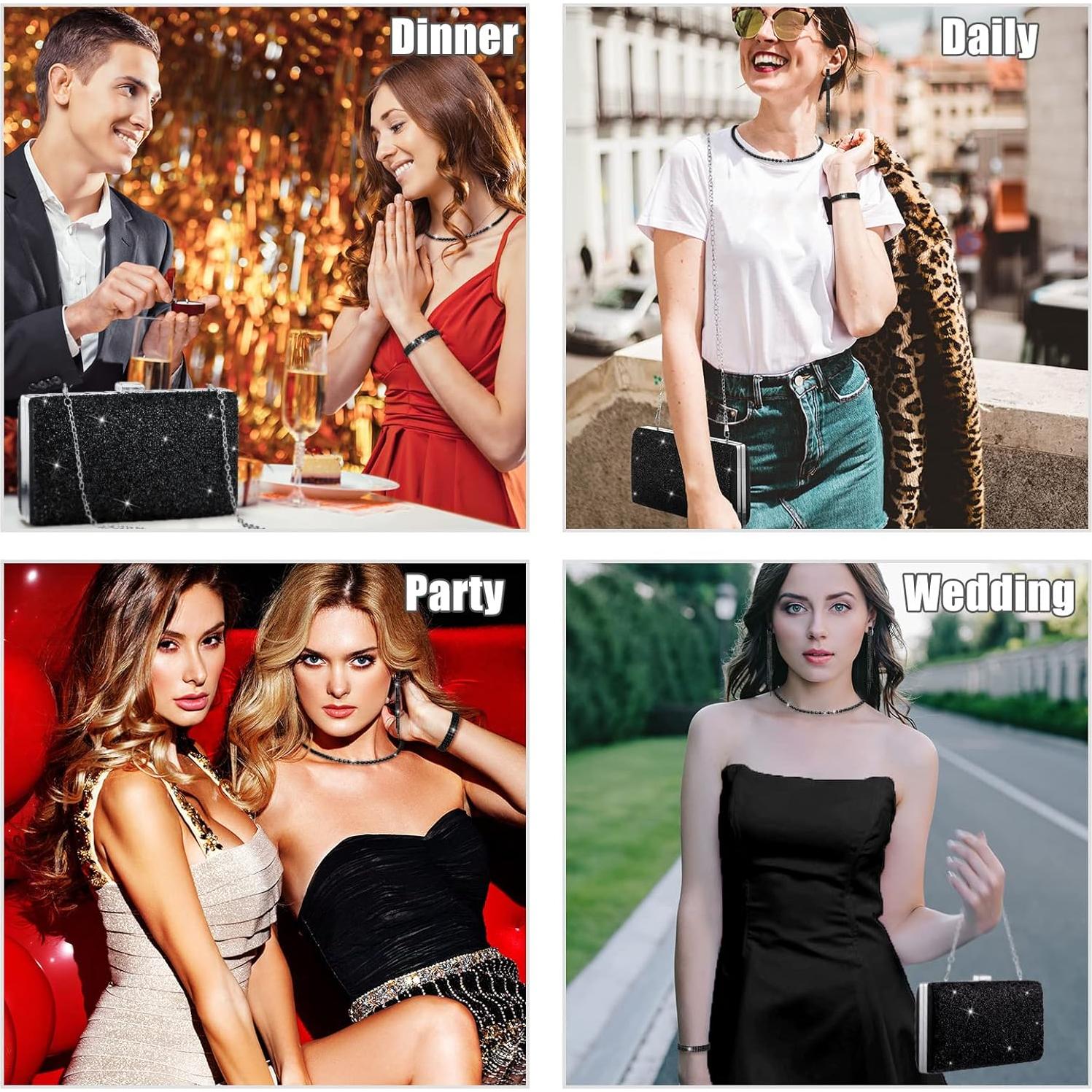 Conjunto de Joyería para Mujer Kigeli: Bolso, Collar, Pendientes y Pulsera