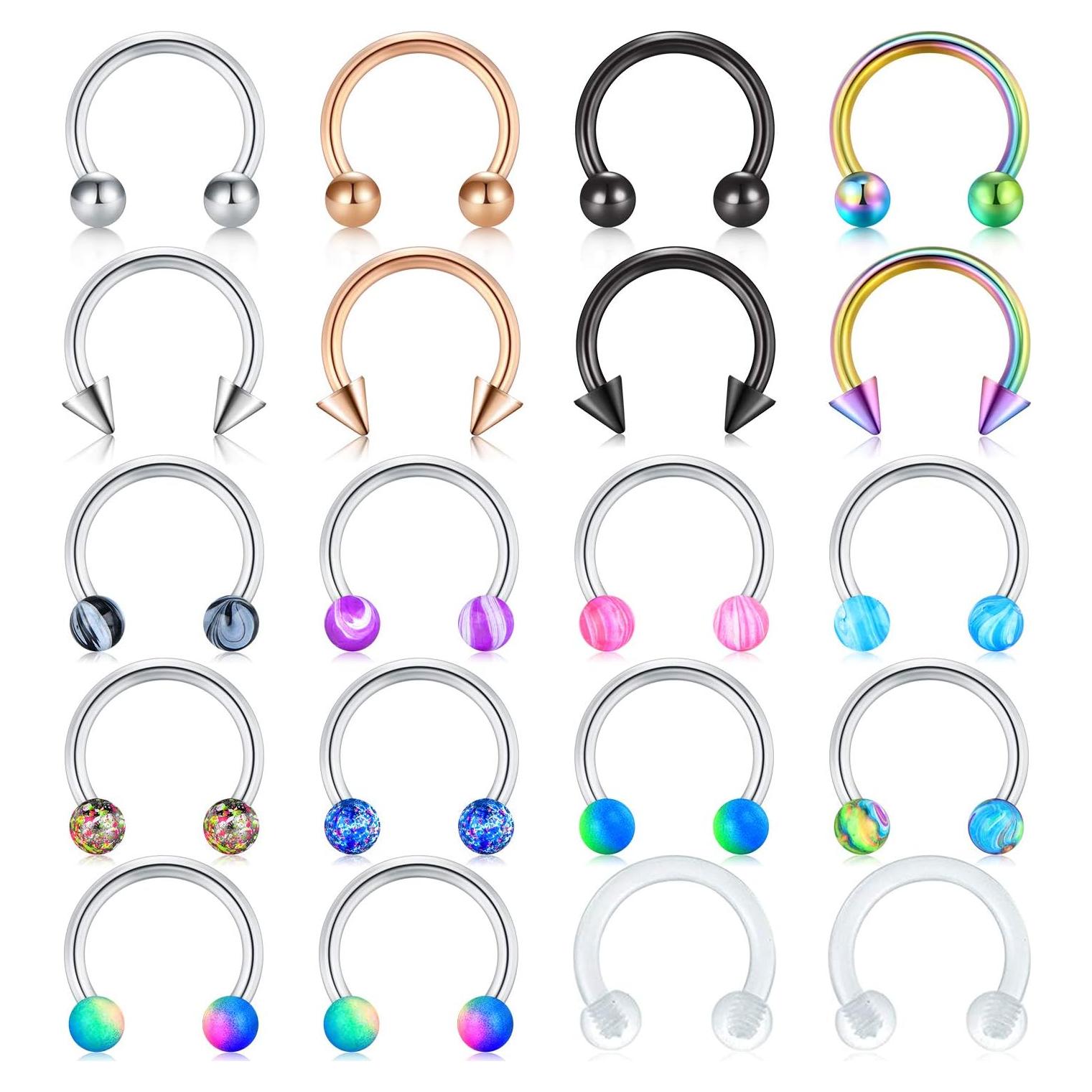 Anillos de Septum Mayhoop 16G Acero Inoxidable 6mm 8mm 10mm