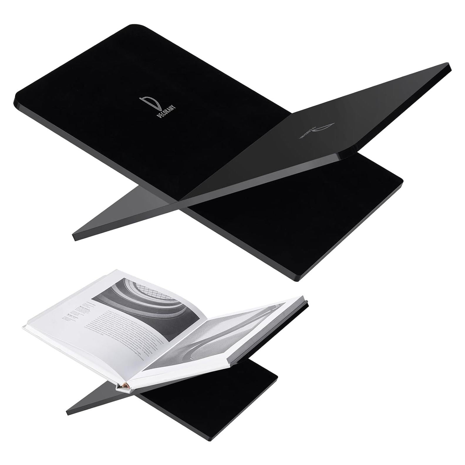 Soporte de Libro Acrílico Grande DECORANY Negro 37.5 x 24 cm