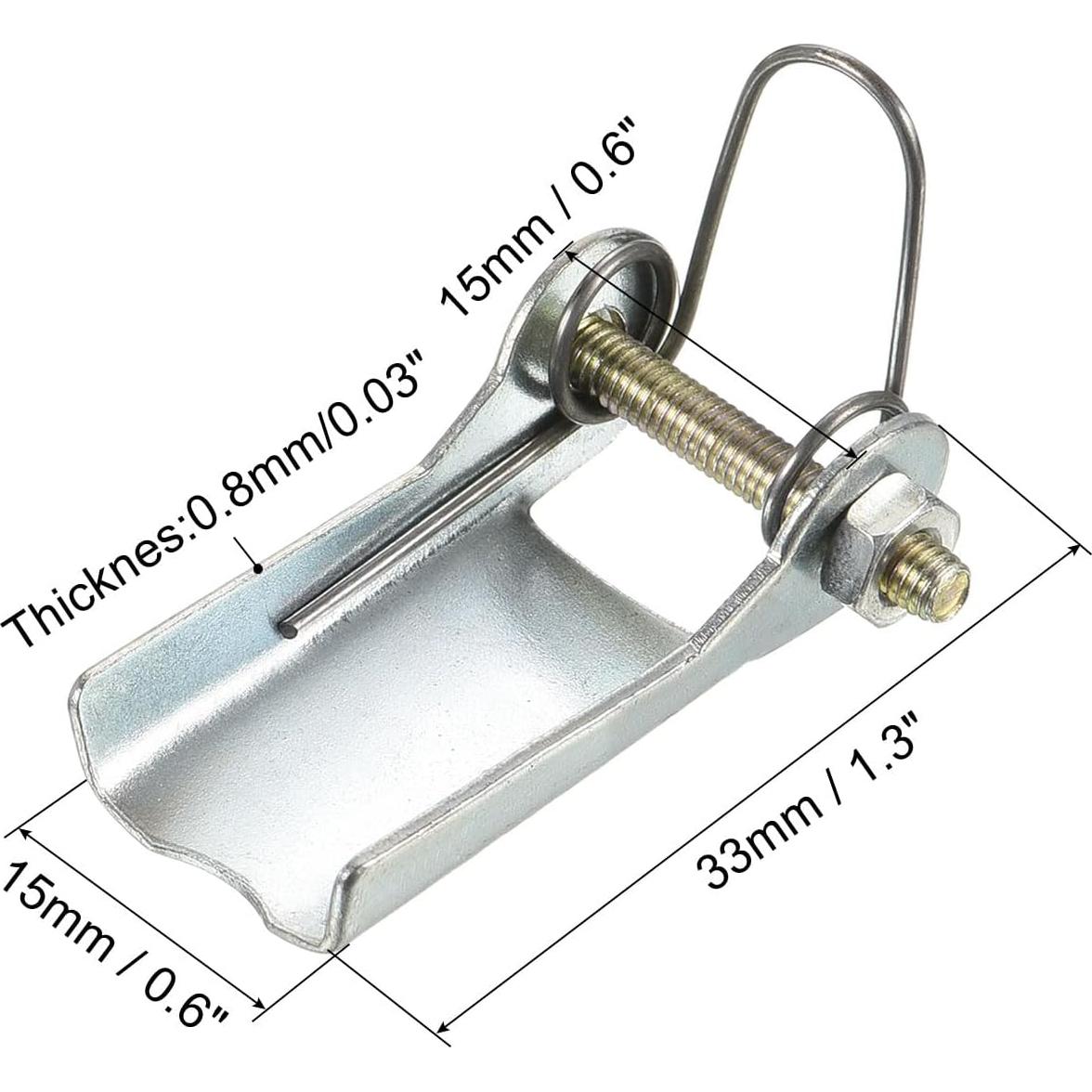 Gancho de Reemplazo PATIKIL 33mm Metal 2 Piezas Plata