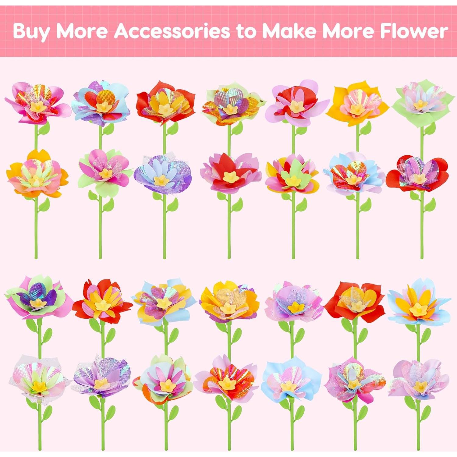 Kit de Manualidades de Flores Qirptey para Niños 3-8 Años