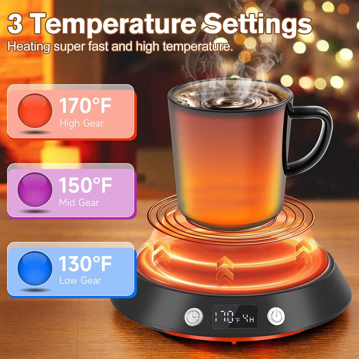 Calentador de Tazas Kepwam 55W con 3 Temperaturas y Temporizador