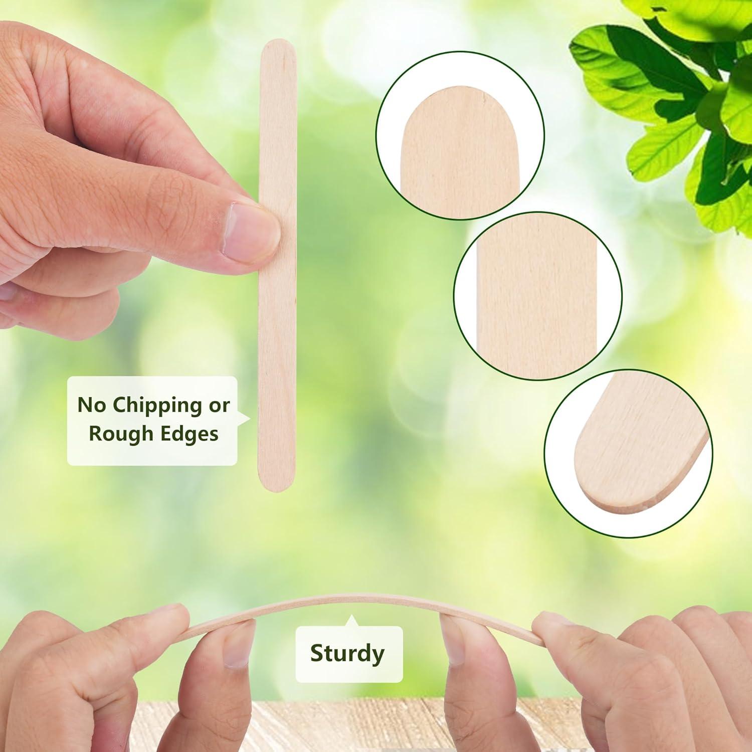 1200 Palitos de Madera de Abedul Rclxl para Manualidades 11.43 cm