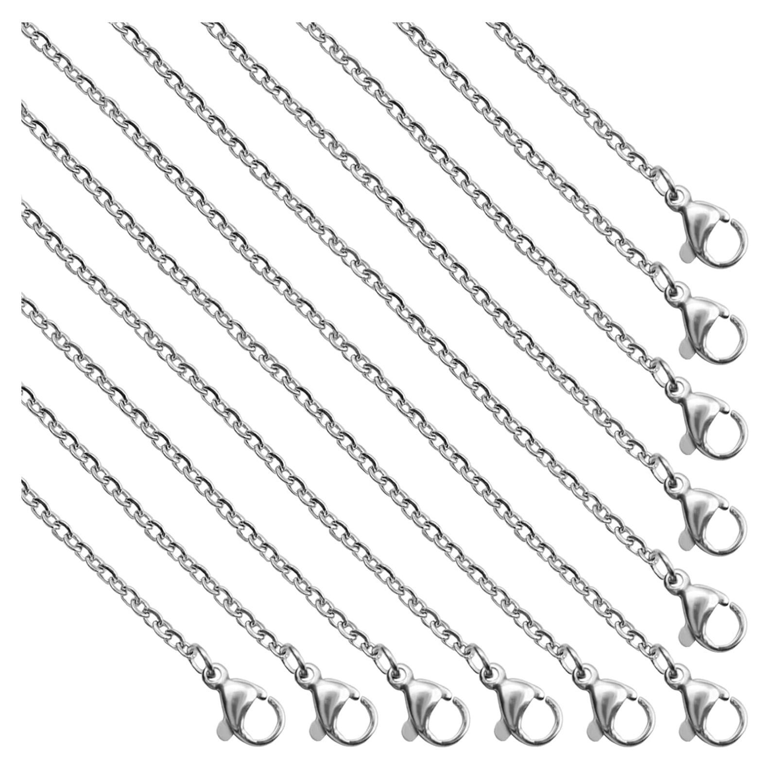 30 Cadenas de Collar 2mm Acero Inoxidable Andblue 40.64cm