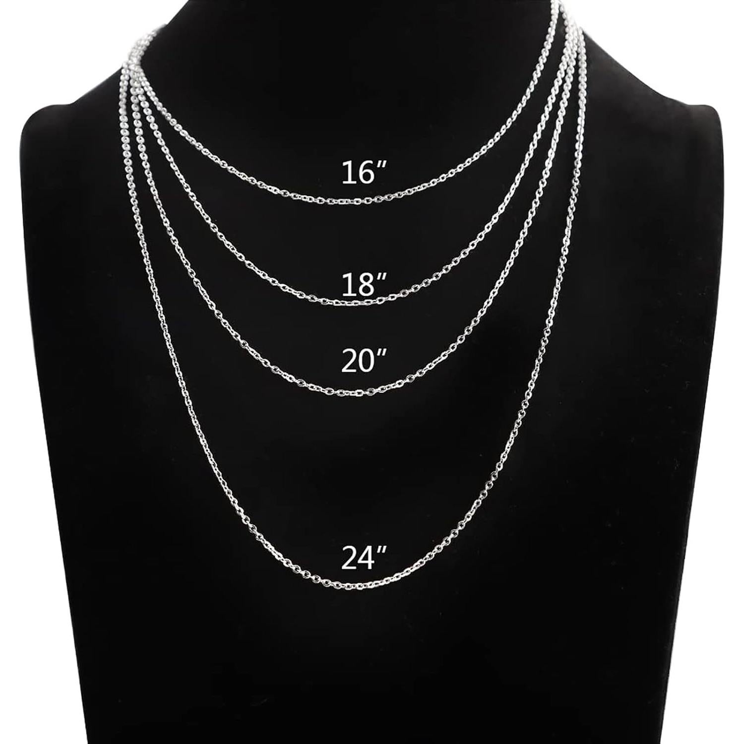 30 Cadenas de Collar 2mm Acero Inoxidable Andblue 40.64cm