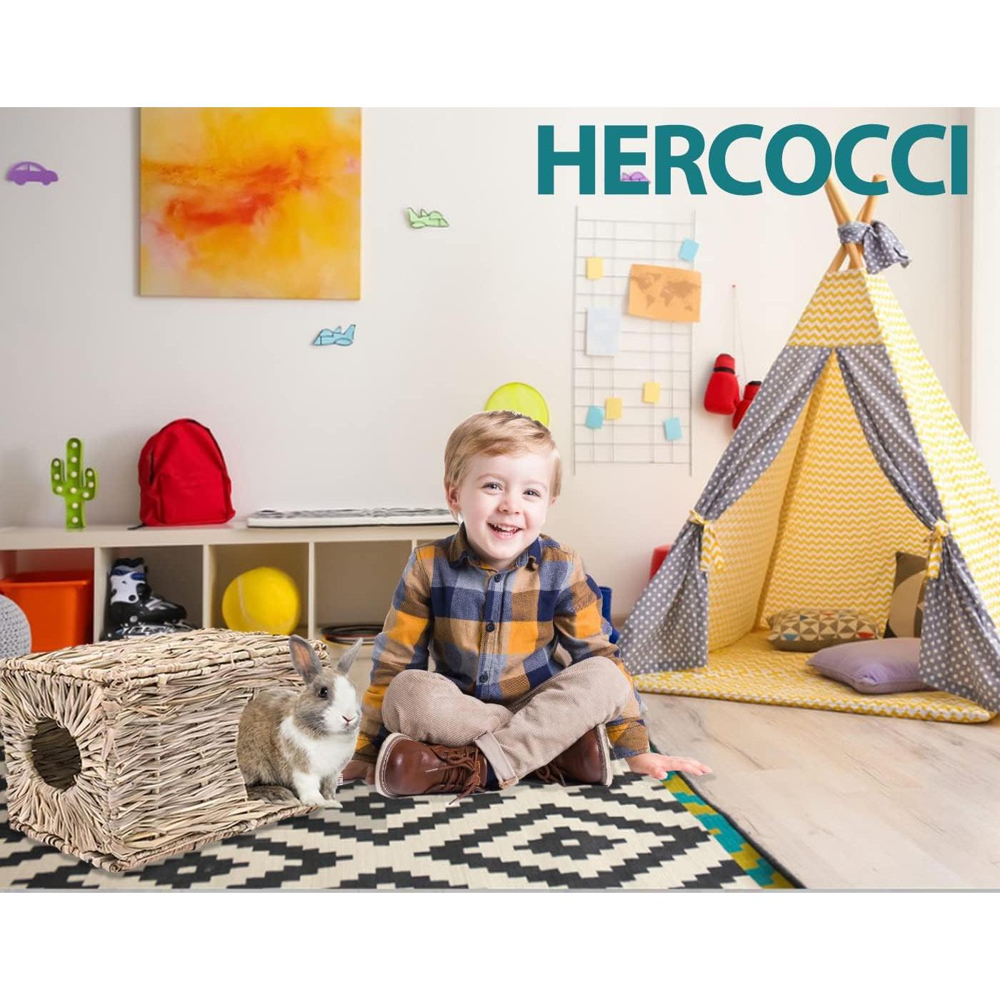Casa de Hierba Extra Grande HERCOCCI para Conejos y Pequeños Animales