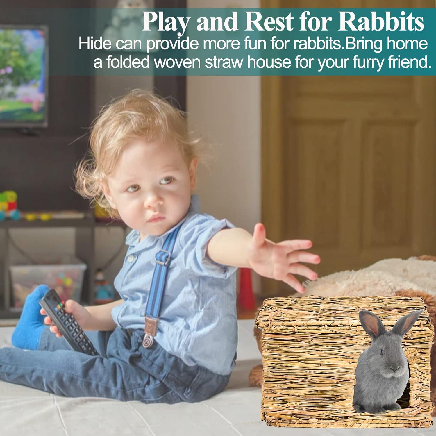 Casa de Hierba Extra Grande HERCOCCI para Conejos y Pequeños Animales