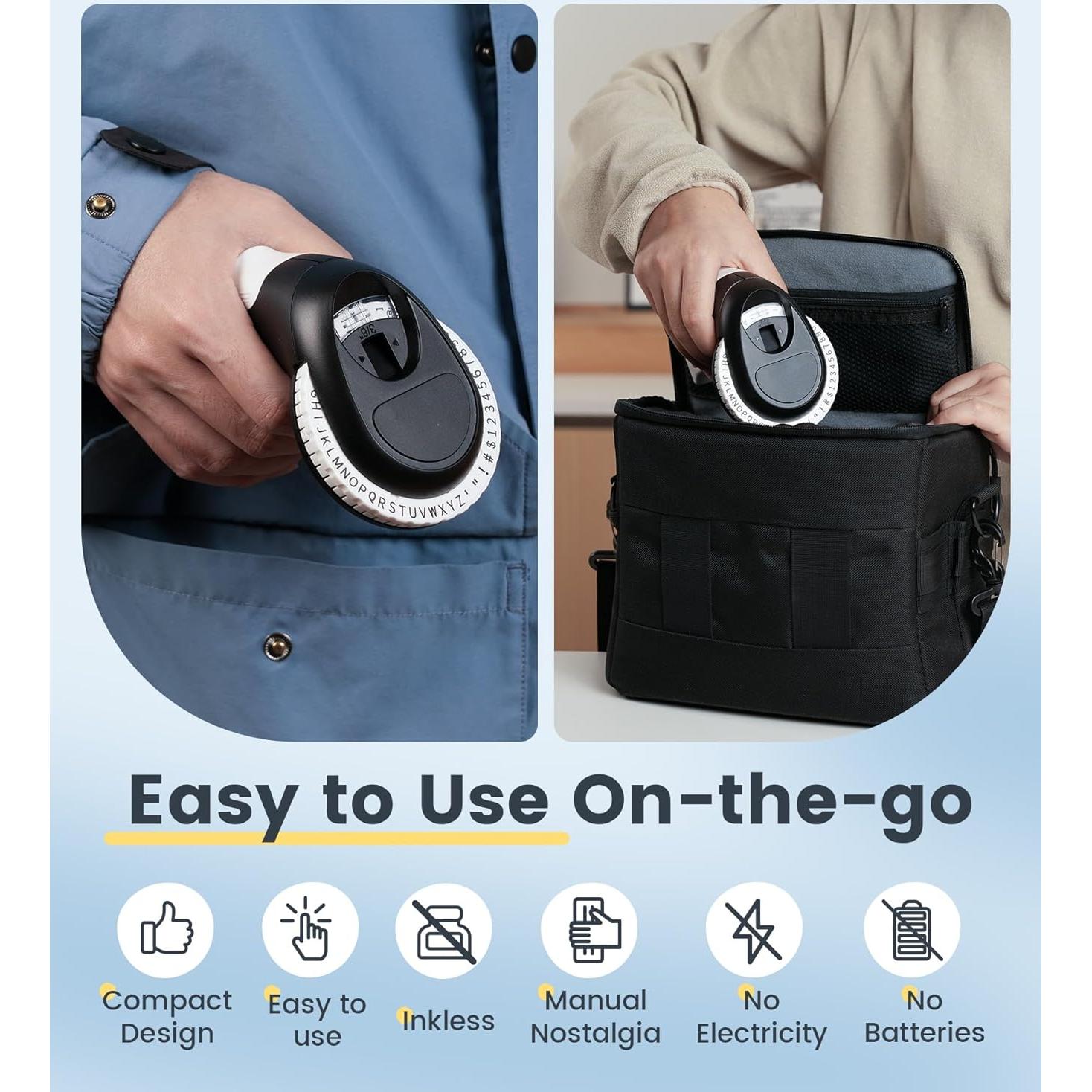 Fabricador de Etiquetas en Relieve EazeID Omega S Negro 3D