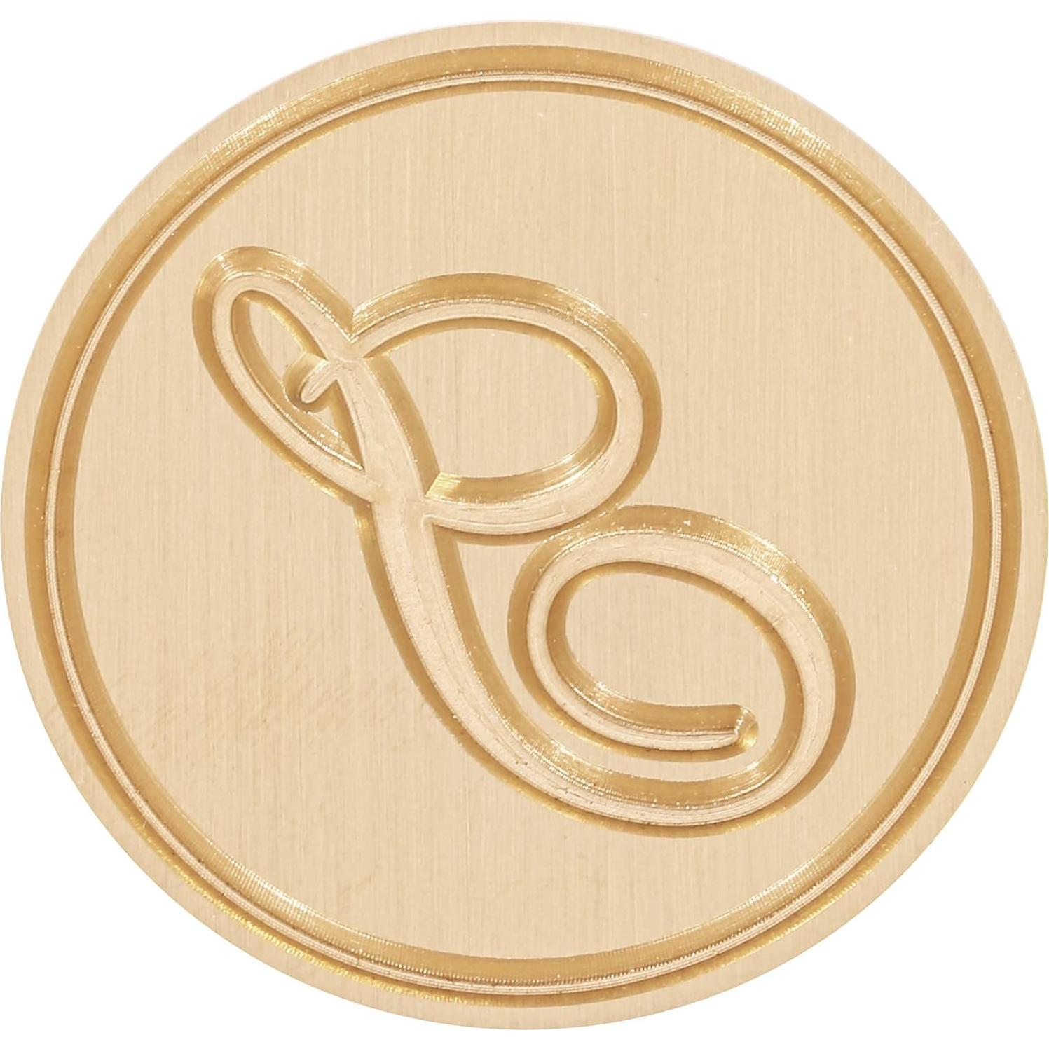 Sello de Cera Vintage Yoption Letra S - Cabeza de Latón y Mango de Madera