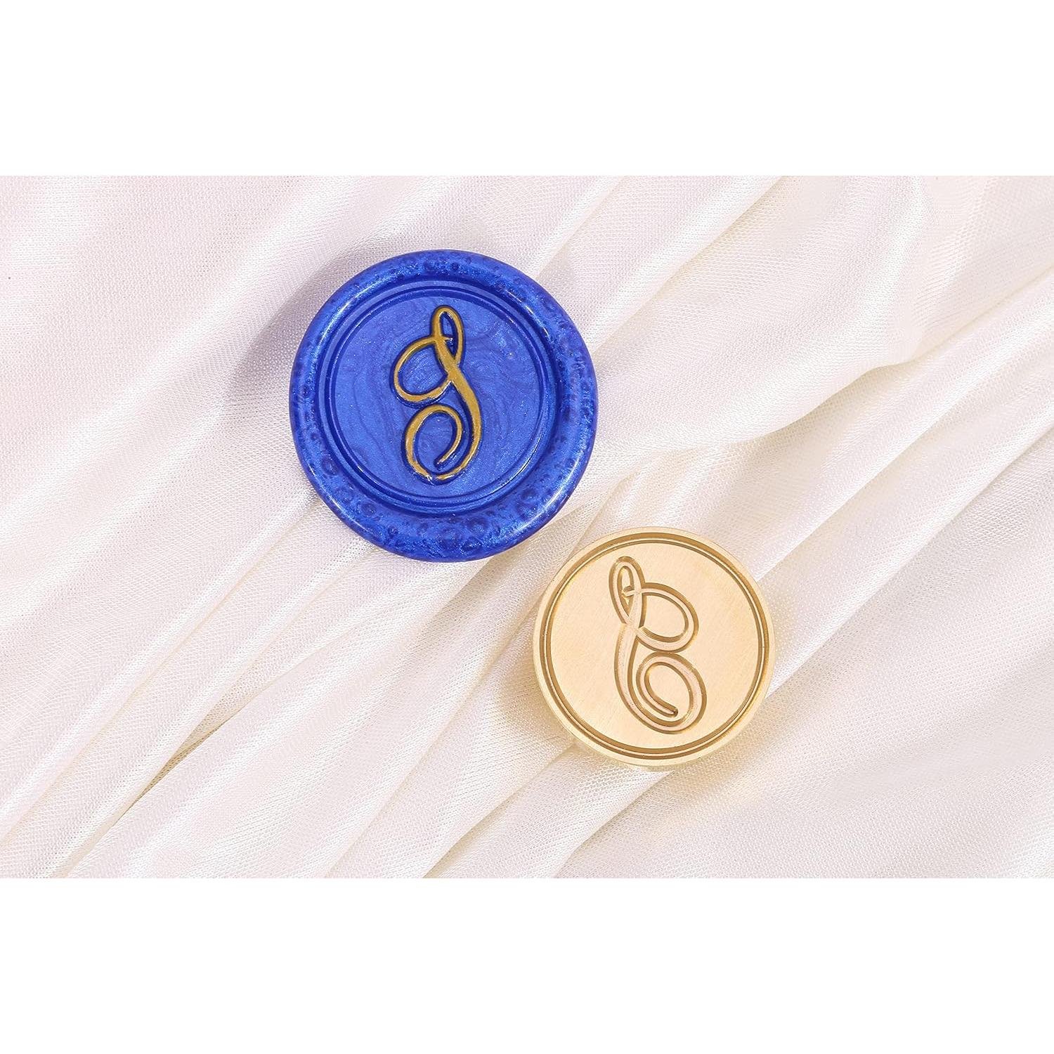 Sello de Cera Vintage Yoption Letra S - Cabeza de Latón y Mango de Madera