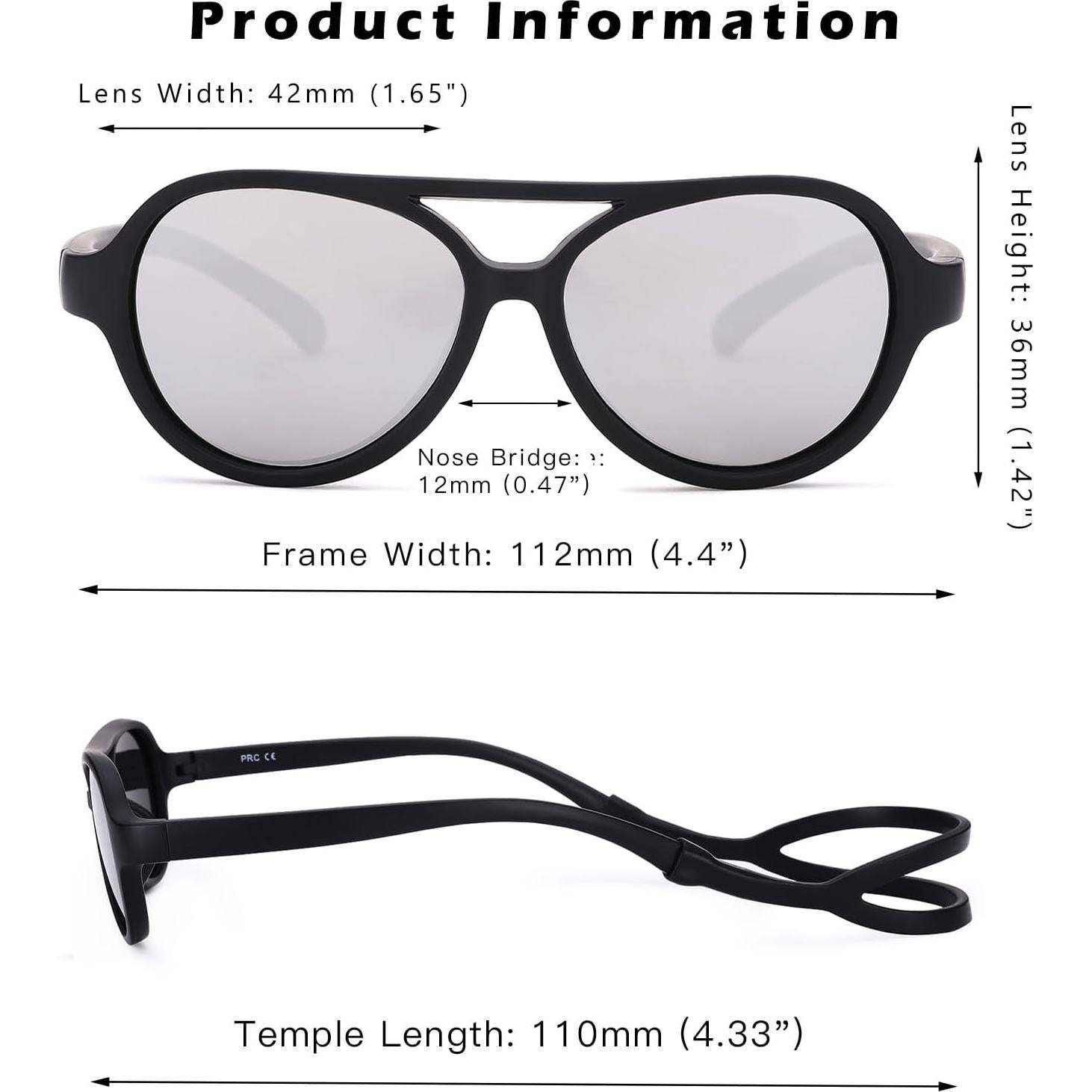 Gafas de sol polarizadas COASION para bebés UV400 con correa