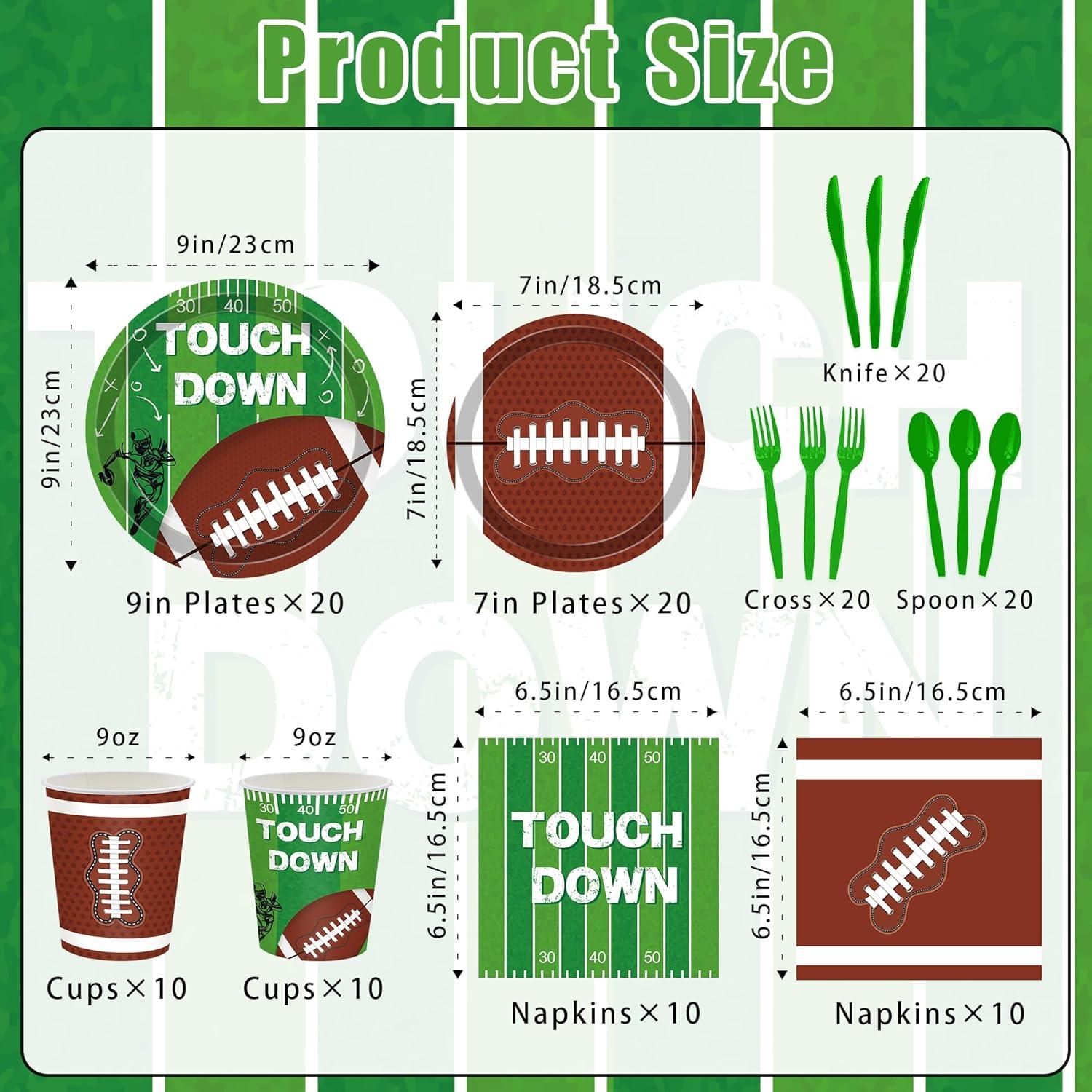 Juego de Suministros para Fiesta de Fútbol 140 Piezas WISSLERMER