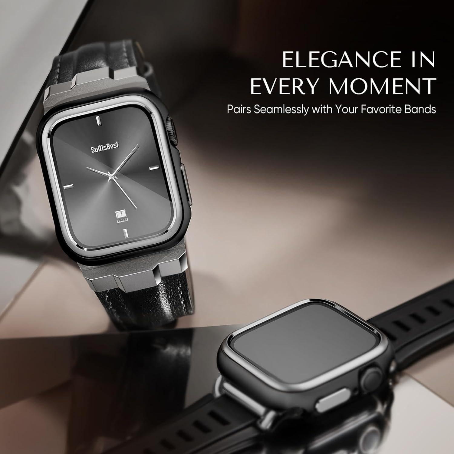 Funda de Metal Suitisbest para Apple Watch 40mm con Protector