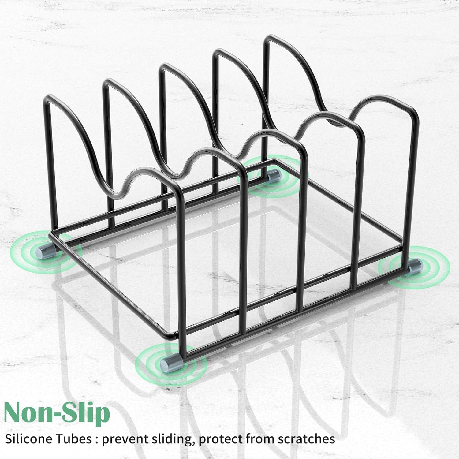 Organizador de Cocina PLUVON con 4 Ranuras para Tapas y Tablas