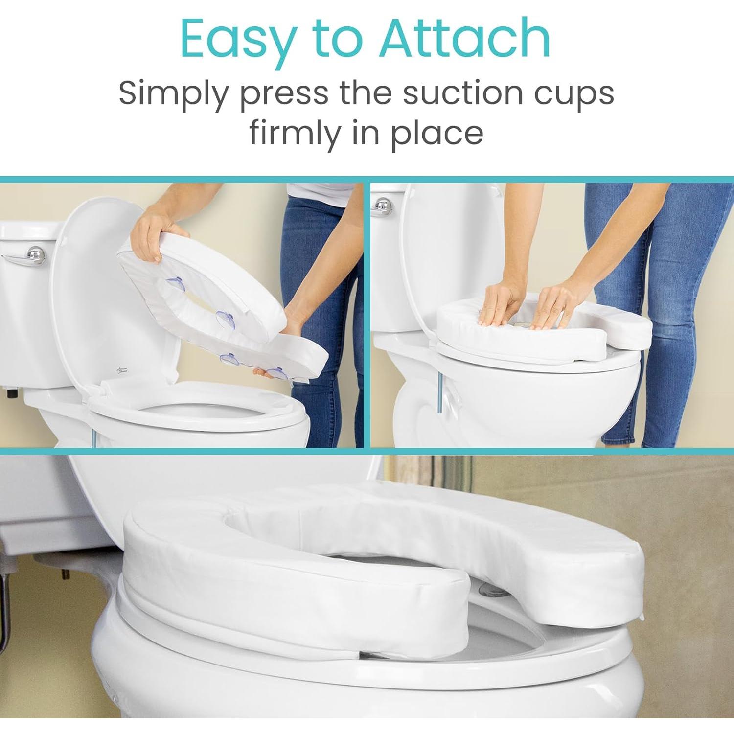 Cojín Elevador para Asiento de Inodoro Vive 5.08 cm Acolchado