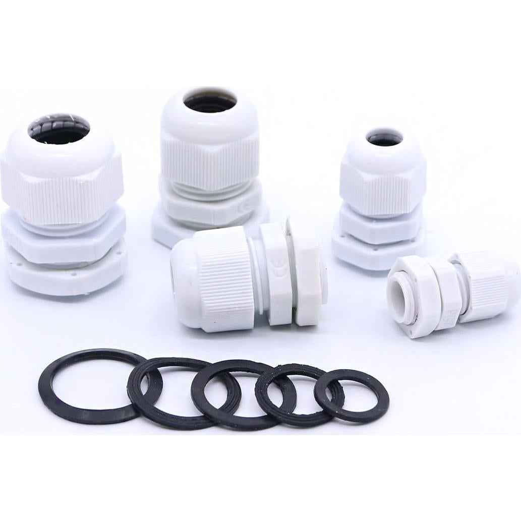 Kit de Glandes de Cable Hilitchi 30pcs Ajustables Impermeables