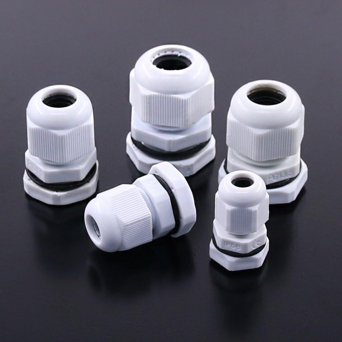 Kit de Glandes de Cable Hilitchi 30pcs Ajustables Impermeables