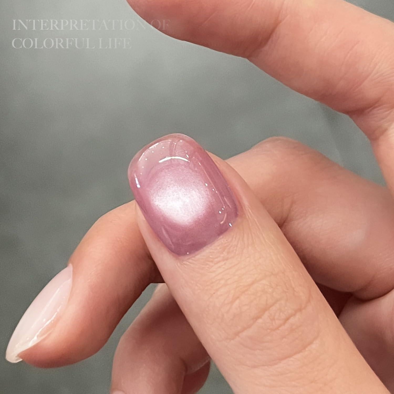 Gel de Uñas Ojo de Gato GAOY Rosa Berry 16ml Holográfico UV