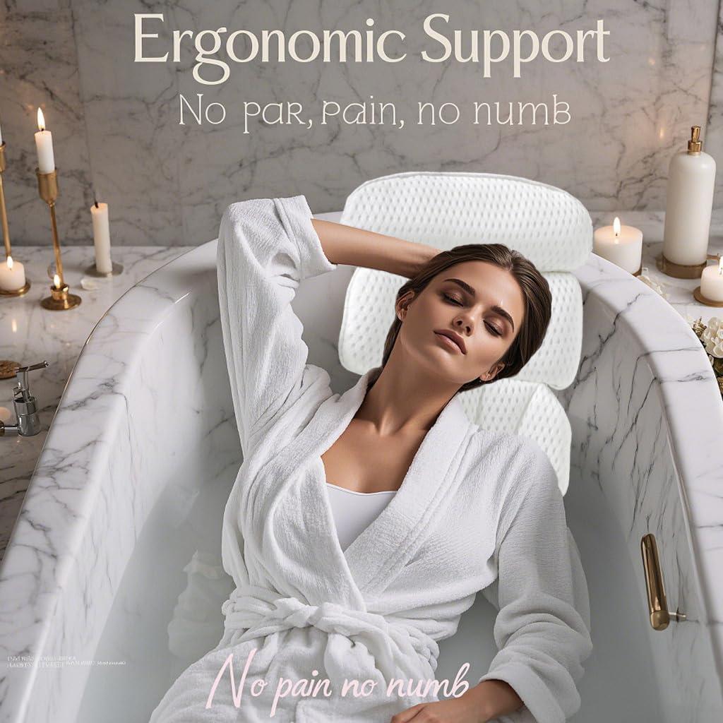 Almohada de Bañera Antideslizante Uonoceh - Secado Rápido