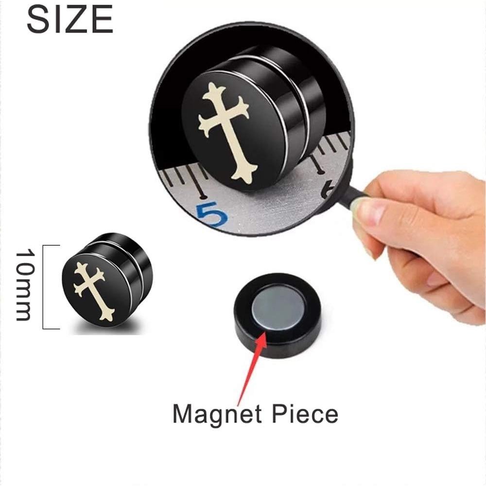 Pendientes Magnéticos de Acero Inoxidable Priza - 6 Pares Clip On