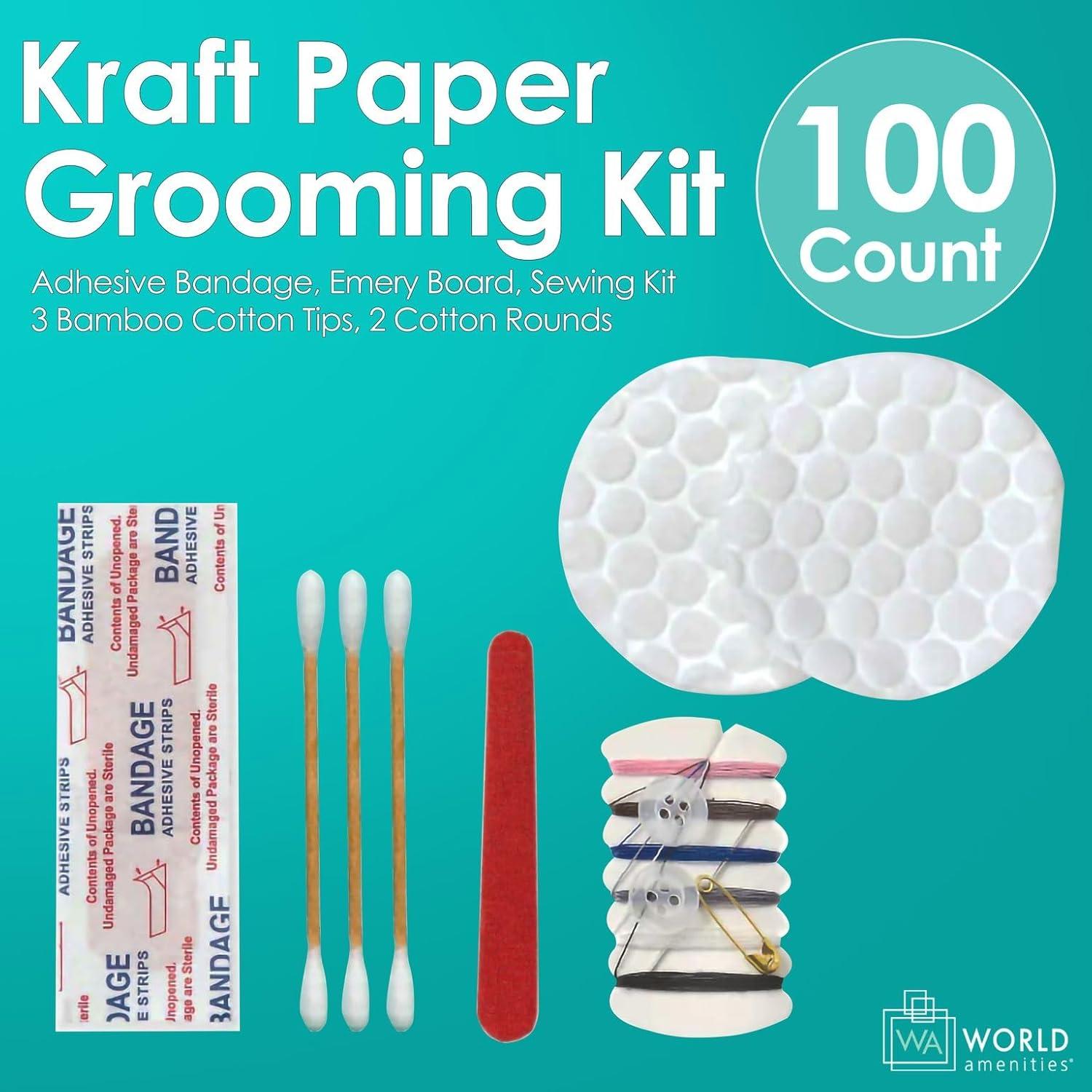 Kit de Aseo de Papel Kraft World Amenities - 100 Piezas