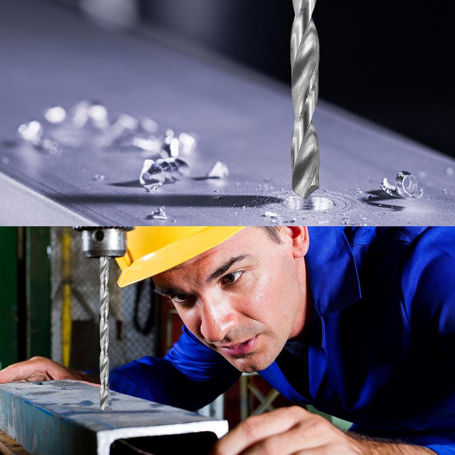 uxcell Tap and Drill Bit Set, 2pcs 2-56 UNC Straight Flute Thread Screw Taps & 2pcs 1.8mm Twist Drill Bits, HSS-6542 Tapping Threading Tool Kit