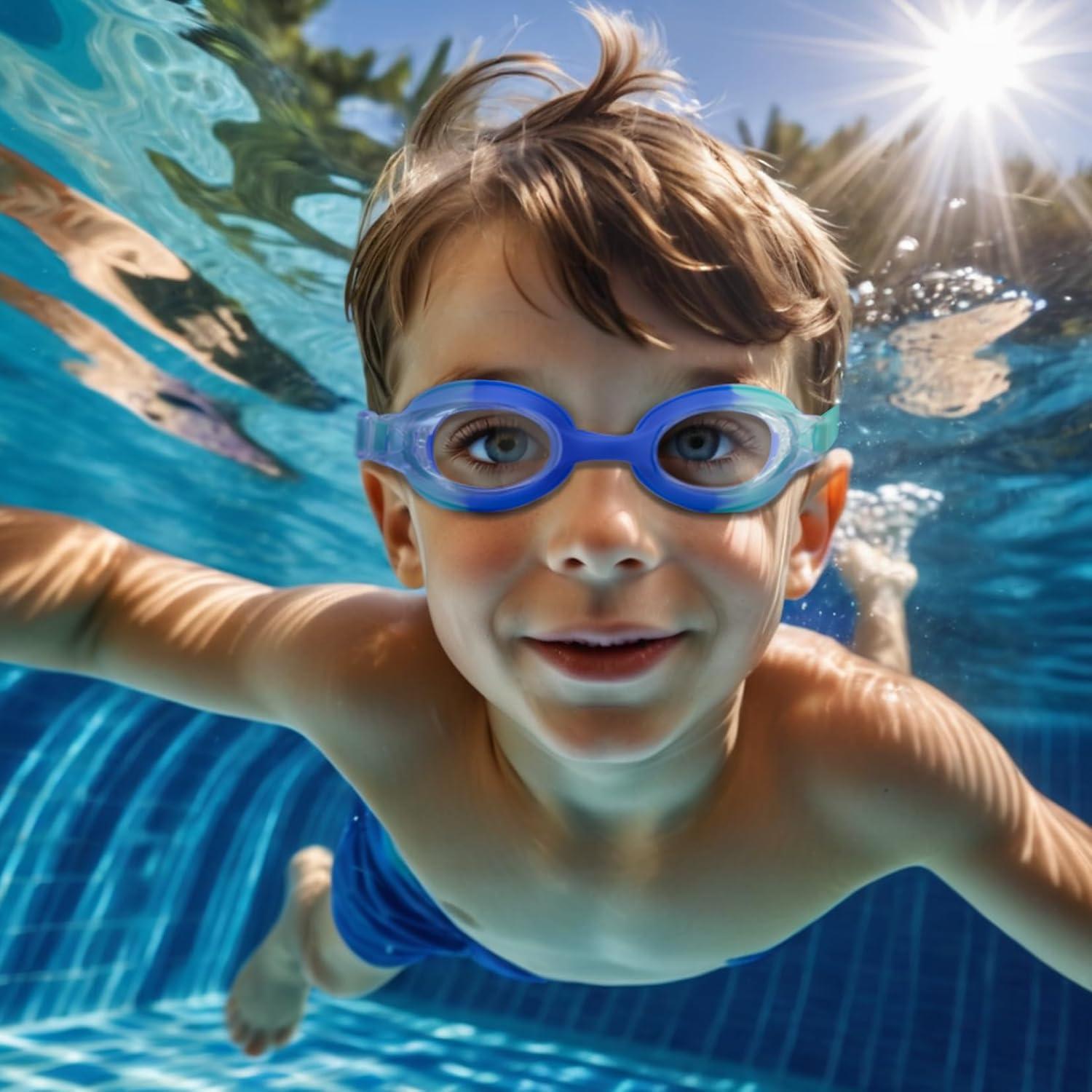 Gafas de natación para niños 6-14 años UV antifog - Paquete de 2