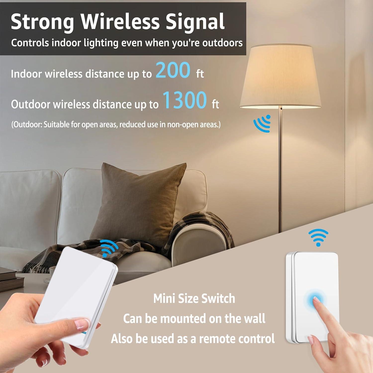 Kit Interruptor Inalámbrico NineLeaf Mini 1 Receptor 1000W