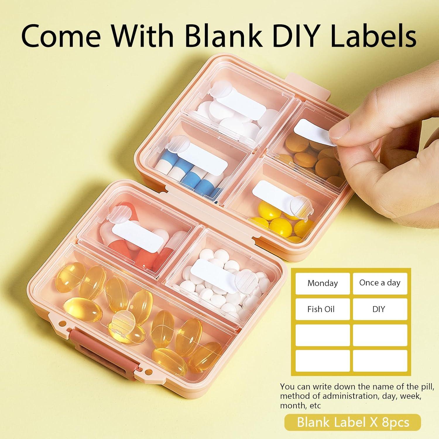 Organizador de Pastillas Portátil Sunkaioo Rosa 7.87x6.35cm