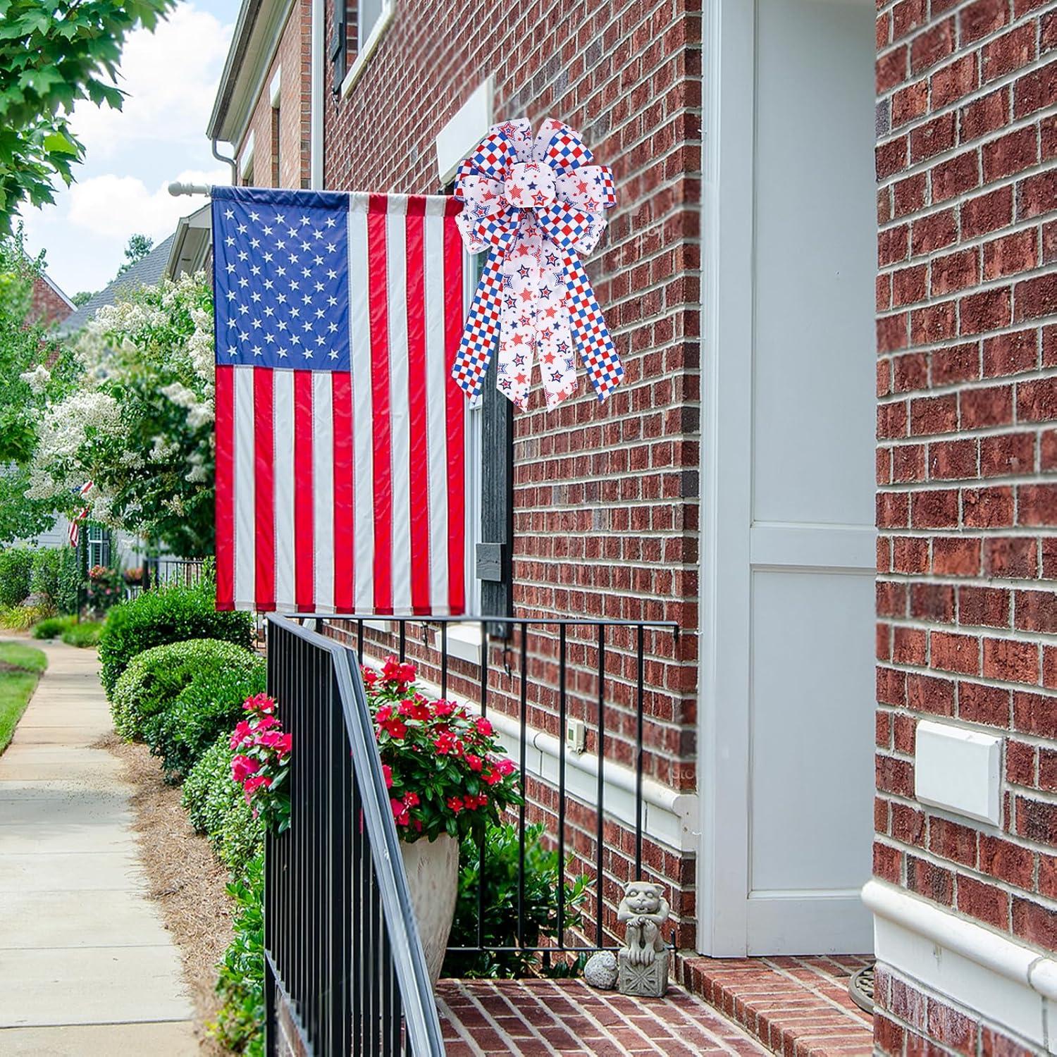 Lazo Patriótico KOPHINYE 3 Capas Rojo Blanco Azul 48.3x25.4cm