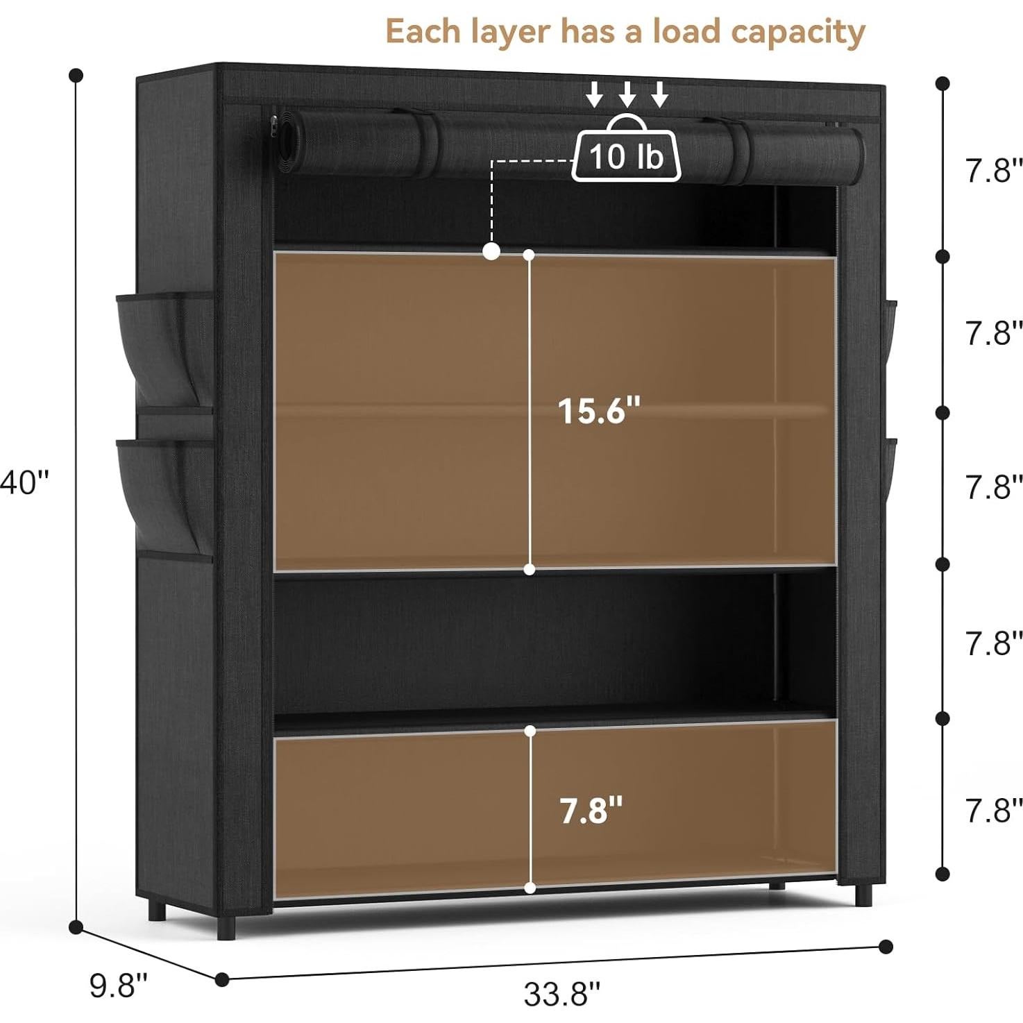 Estante para Zapatos VILICK 5 Niveles Ahorra Espacio 20-24 Pares