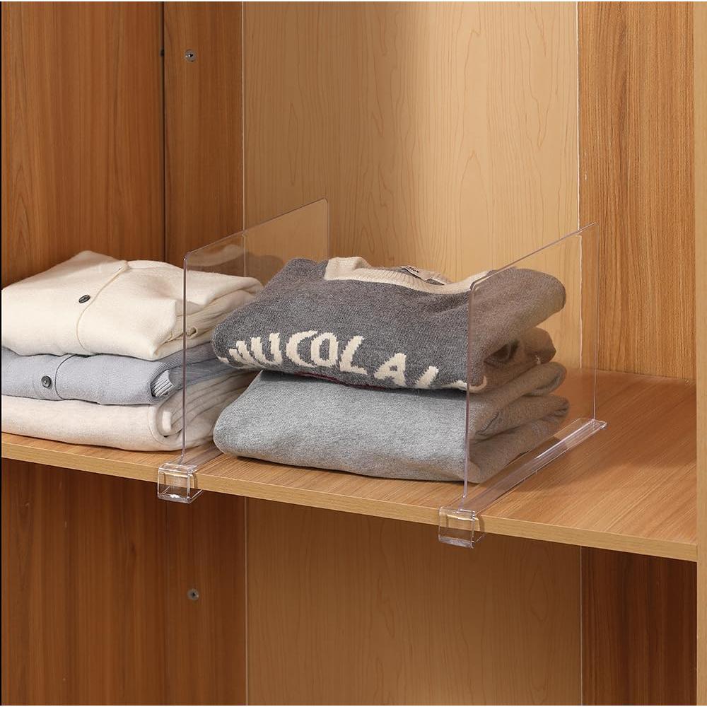 Divisores de Estante Transparentes Ziroland - 8 Piezas 20.32 cm