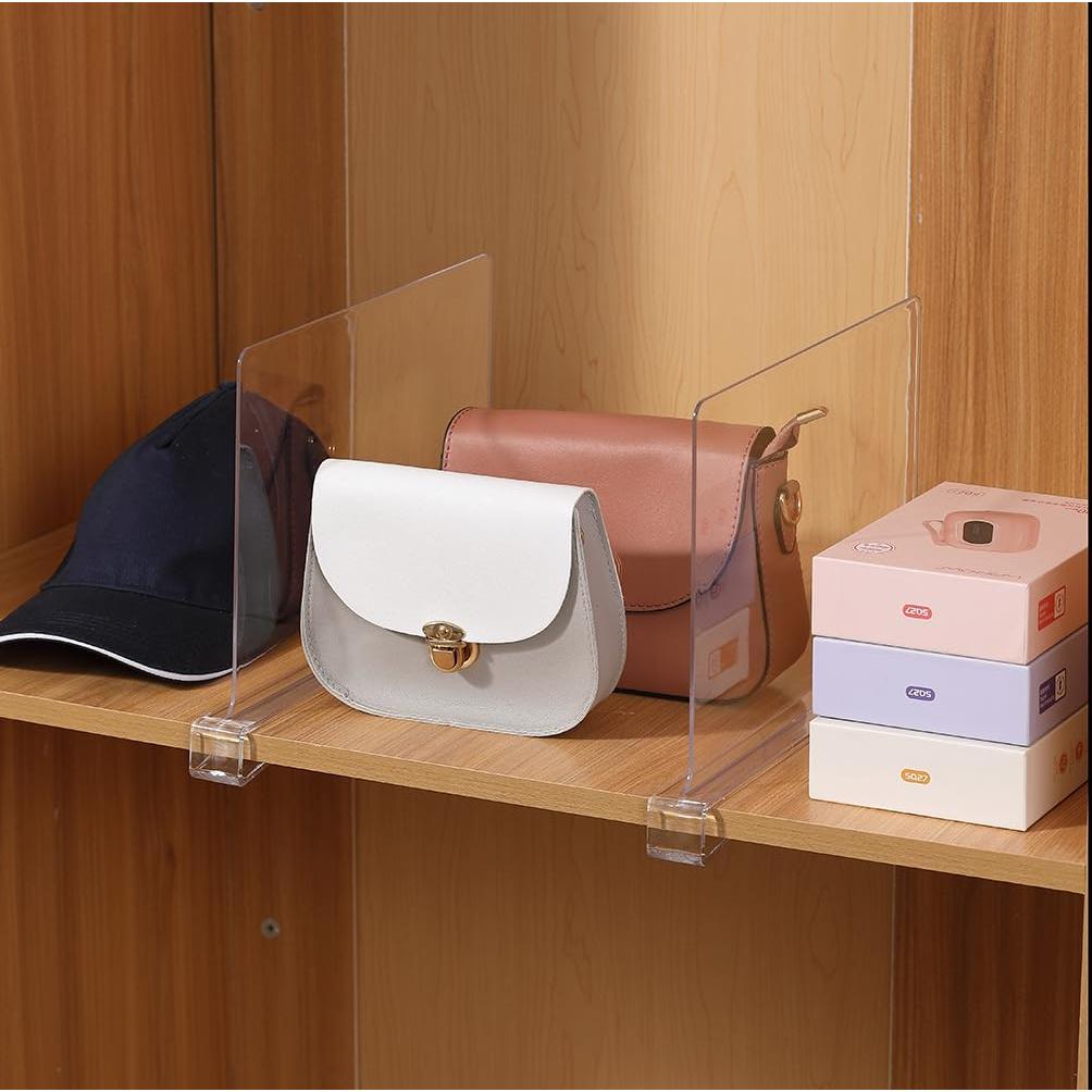 Divisores de Estante Transparentes Ziroland - 8 Piezas 20.32 cm