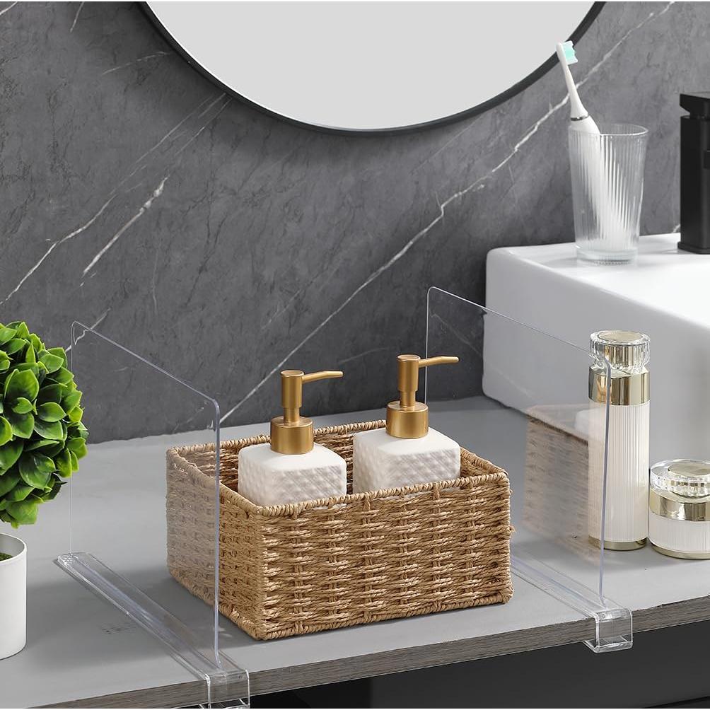 Divisores de Estante Transparentes Ziroland - 8 Piezas 20.32 cm