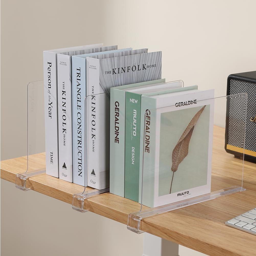 Divisores de Estante Transparentes Ziroland - 8 Piezas 20.32 cm