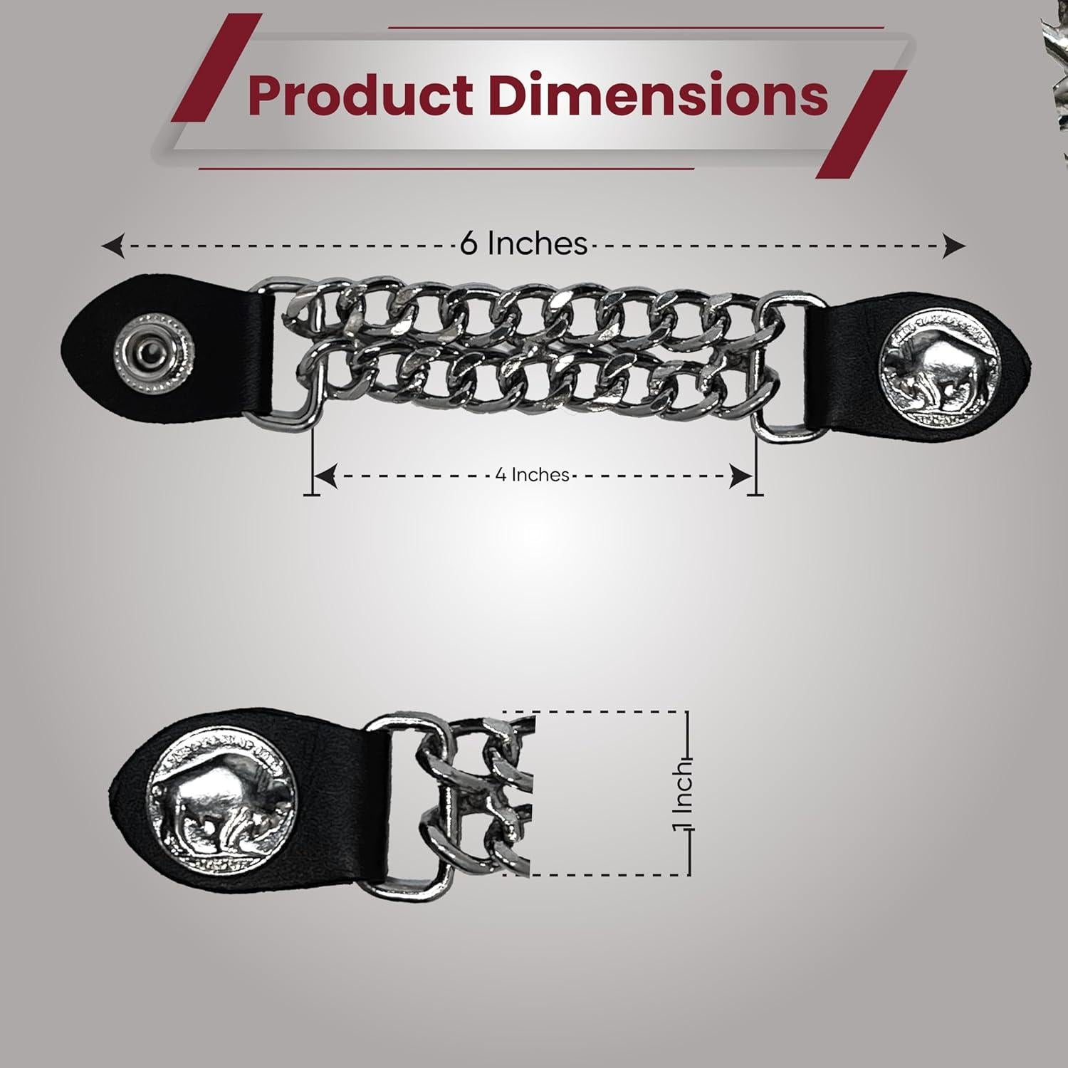 Extensores de Chaleco de Motocicleta Unisex - Cadenas de Cromo