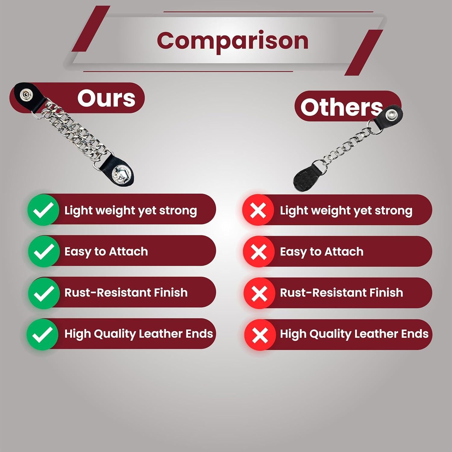 Extensores de Chaleco de Motocicleta Unisex - Cadenas de Cromo