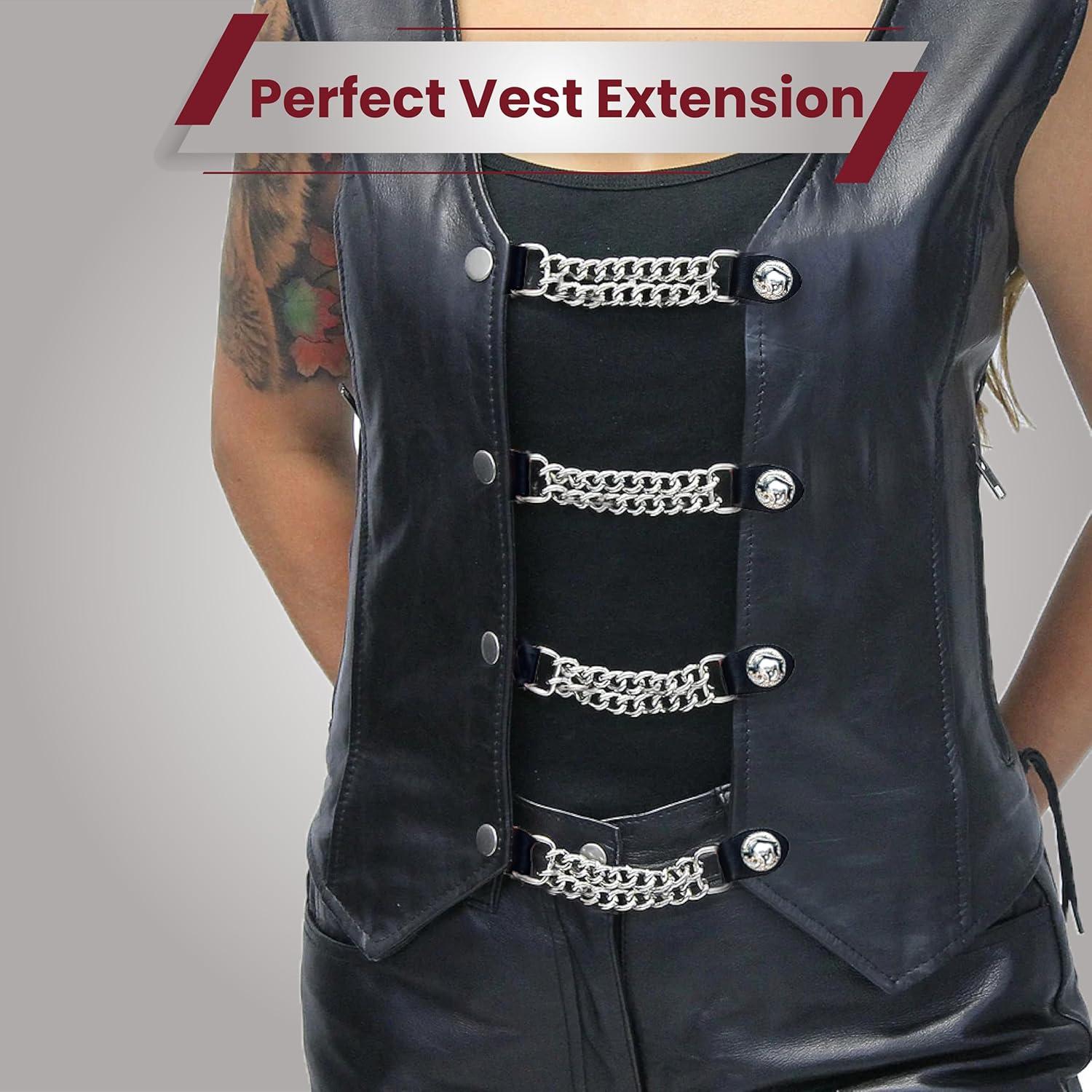 Extensores de Chaleco de Motocicleta Unisex - Cadenas de Cromo