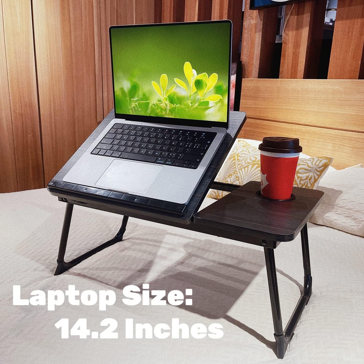 Escritorio para Laptop CloudTrip Negro con Soporte para Taza