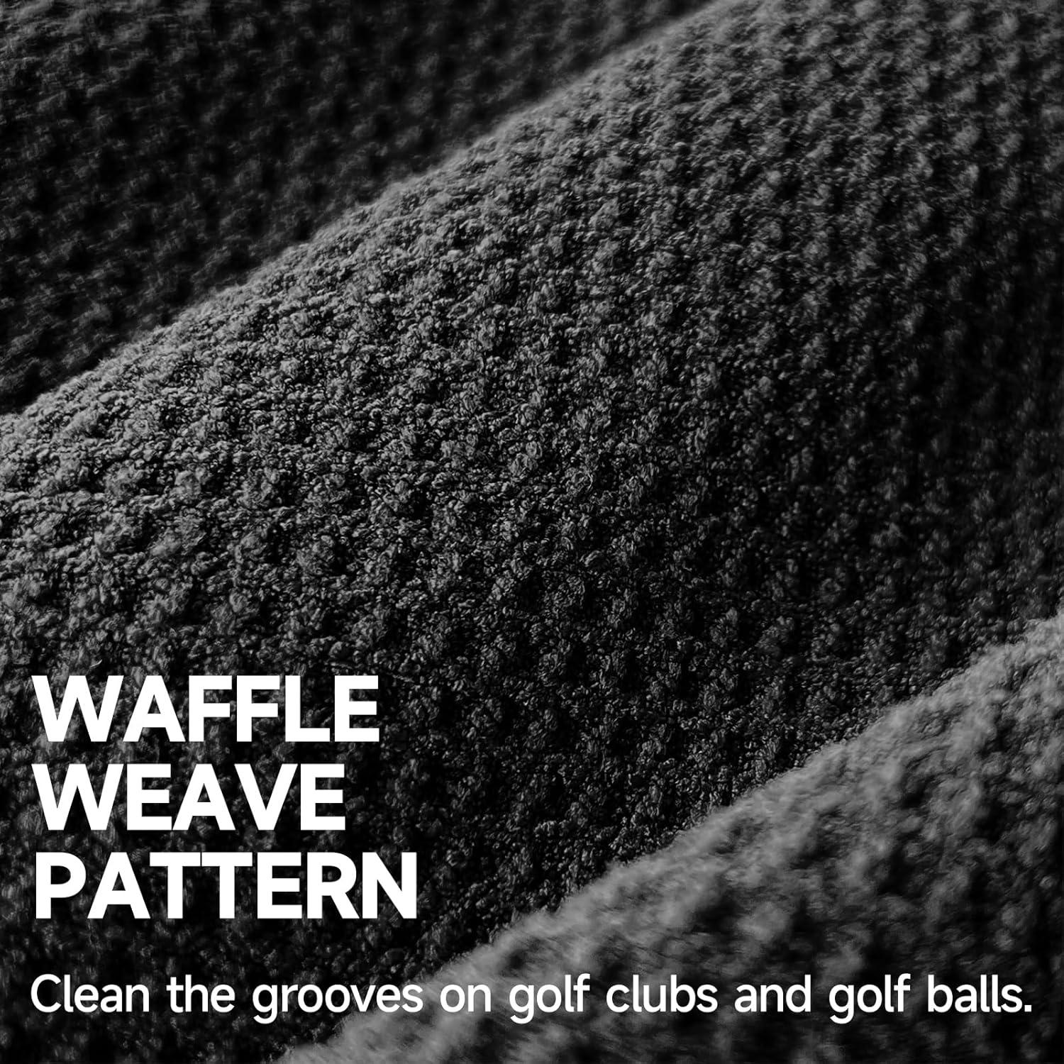 Toallas de Golf ATRACTIVA Microfibra 40x40cm + Cepillo Negro