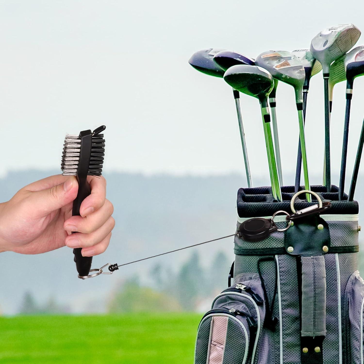 Toallas de Golf ATRACTIVA Microfibra 40x40cm + Cepillo Negro